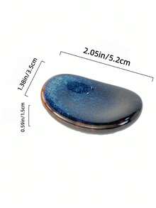 Pebble Shaped Kiln Change Glaze Ceramic Chopstick Rest, Multicolor Stone Look Utensil Holder, Tabletop Decor Spoon Fork Rest For Home Kitchen Dining Table Decoration - Multicolor - View 9
