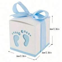 50pcs Gender Reveal Party Favors & Baby Shower, Car Design Candy Gift Boxes With Pink And Blue Ribbon Bows, Suitable For Wedding Decor, 1st Birthday Party, Celebrations And Other Occasions - Multicolor - View 3