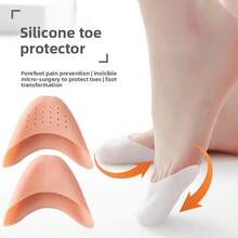 2 Pairs High Heel Toe Protectors, Toe Pads, Gel Toe Sleeves, Reusable Women's Toe Covers, Breathable Forefoot Metatarsal Gel Ballet Sock Pads, Foot Pain Relief Blister Prevention, Essential For Dance And Sports - Multicolor - View 11