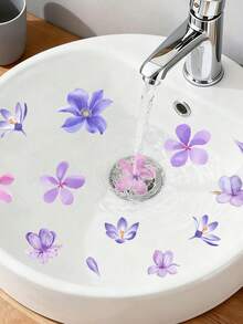 High Quality Non-Peeling Bathroom Sink Decorative Stickers With Refreshing Blue Ocean Creatures, Jellyfish And Starfish Combination - A - View 9
