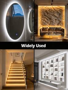 1pc Flexible LED Light Strip With Button Switch, Self-Adhesive Room Decor LED Lights - Home, Bedroom, Vanity Mirror, Kitchen, Living Room,Study,Wardrobe,Non-Waterproof,White Light/Warm Light,Cabinet, DIY Lighting,TV Backlight Kitchen Decor Lighting - USB Button - View 10