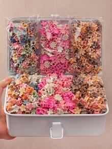 VBOOR 20/50/100Pcs Dopamine Bead Flower Butterfly Mini Claw Clips, Suitable For Women And Girls, Essential Daily Hair Styling Accessories. - Multicolor - View 13