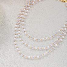 1pc Fashion Summer Beach Vacation Style Multi-Layer Faux Pearl Shoulder Chain, Bohemian Sexy Shawl Chain - White - View 5