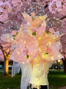 3/10/50pcs 10-36 Inch Clear Bobo Balloons, Helium Transparent Inflatable Balloons For Wedding, Birthday, Party Decoration - Transparent - View 2