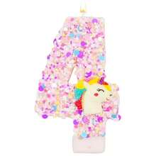 1-7 Number Birthday Candle,Happy Birthday Cake Candle, Unicorn Themed Party Supplies - Multicolor - View 13