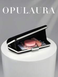OpulAura 女款復古時尚天鵝絨手拿包，不對稱設計，歐美風高端極簡方型晚宴包，適合婚禮、派對、正式場合，可手提或斜挎，高品質鏈條肩帶 - 黑色 - 查看 3