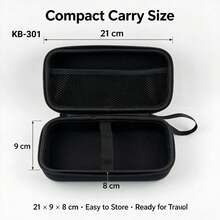 Portable EVA Mini Fascia Gun Carry Case DIY Customizable Foam Sponge Protective Storage Pouch For Handheld Mini Massage Gun, - Black - View 4