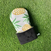 1 buah Sarung Kepala Stik Golf yang Indah dengan Bordir Nanas yang Cerah, Bahan PU, Cocok untuk Driver, Fairway Wood, dan Hybrid, Tahan Gores dan Tahan Debu, Aksesori Golf - Putih - View 10