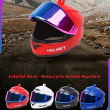 Hot-Selling Realistic Colorful Motorcycle Helmet Keychain & ABS Cool Bag Charm & 3D Motorcycle Helmet Pendant & Gift - Multicolor - View 11