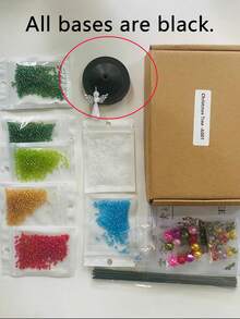 1 Set DIY Beaded Christmas Tree Kit, Handmade Shiny Holiday Decoration, 3D Crystal Bead Christmas Tree Making Set, Holiday Desktop Christmas Tree Decor - Multicolor - View 8