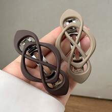 1pc Women's Black, Khaki, Blue, Brown Plastic Multifunctional Hair Clip, Suitable For Bathing, Washing Face, And Matching Clothes - Multicolor - View 4