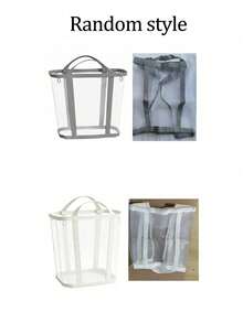 Extra Large Foldable Mesh Laundry Basket With Handle- Robust Laundry Bags, Portable Storage Bag, Garment Bag, Hook, Suitable For Clothing Storage, Home, Travel And Laundry Room, Bedroom And Bathroom, Camping Use. Space-Saving, Rectangular Design | Laundry Basket, Laundry Bin, Back To School, Christmas, Halloween Gift - Multicolor - View 11