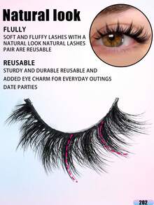 10 Pairs False Eyelashes Set, 4 Styles Fluffy Strip Lashes, Wispy Dramatic Volume Lashes, Lightweight Soft Lash Band, Reusable DIY Fake Eyelashes For Daily Wear, Party, Date, Night Out, Christmas, New Year, Festival & Glam Makeup - Black - View 3