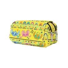 Tempat Pensil Motif Kartun Stitch, Kantong Pensil Kanvas Dua Lapis Kapasitas Besar, Tas Penyimpanan Alat Tulis Mahasiswa untuk Kampus, Kotak Pensil Lucu - MultiWarna - View 6