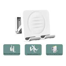 1pc-Phone Holder, Wall-Mounted Tablet Stand, Detachable Self-Adhesive Wall Bracket, Dual-Use For Bathroom, Kitchen, Bedside, Adjustable & Telescopic, Black/White Optional. Home & Living Storage & Organization, Storage Rack Phone Holder. - Multicolor - View 11