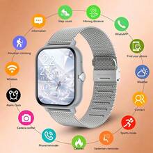 Smartwatch, Wireless Calling/Dialing, Multi-Sport Modes, Call Reminder And Rejection, Message Reminder Viewing, Suitable For Men And Women, Compatible With IOS/Android - Gold - View 4