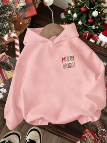 Sweatshirt Anak Perempuan Remaja dengan Gambar Lucu, Sweatshirt Pullover Hangat & Nyaman dengan Lapisan Termal untuk Musim Gugur/Dingin - Berwarna merah muda - View 2