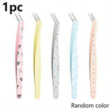 5/3/1pc Cartoon Curved Tweezers, New High Precision Anti-Static Eyelash Curler, Cartoon Eyelash Extension Tweezers, Eyelash Extension Tools, Beginner Tweezers, High Precision Eyelash Extension Auxiliary Clip - Multicolor - View 10