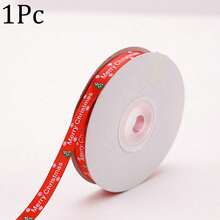 5 Rolls/1 Roll Christmas Satin Ribbon Red Green Snowflake Reindeer Print Gift Wrapping Roll Christmas Gift Bow DIY Holiday Party Decoration - Multicolor - View 15