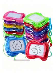 1/6/12/20 Pcs Mini Magnetic Drawing Board, Backpack/Keychain Notebook, Erasable Doodle Sketch Pad, Birthday Party Favors/Goodie Bag Fillers, Back To School, Valentine's Day, Wedding, Birthday Gifts [Random Color And Style] - Multicolor - View 11