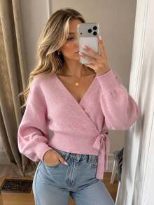 Elegant Chic Sexy Slim Thin Boho BohemianSweaters - Pink - View 4
