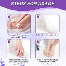 SADOER Lavender Foot Exfoliating Mask, Foot Dead Skin Removal Mask, Moisturizing Foot Care Mask, Suitable For Dry And Cracked Heels - View 8