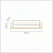 Acrylic Storage Tray With Gold Copper Rim, Jewelry Dish, Perfume Holder, Desktop Organizer For Cosmetics, Water Cup And Plate - Gold - View 7