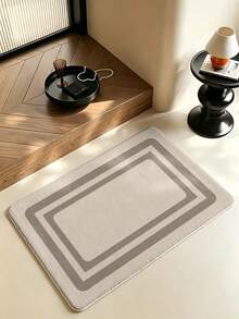 SANJIANGDI 1pc Multi-Layer Nested Spiral Square Frames Kitchen Mat, 0.6mm Faux Cashmere Material, Soft And Machine Washable, Suitable For Kitchen, Hallway, Bathroom, Living Room, Outdoor Entrance, And Toilet, Usable Year-Round And Adaptable To Various Occasions - Multicolor - View 10