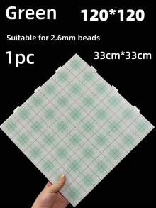 特大號 120 針方型彩色 Perler 珠子模板板附刻度，適用 2.6mm 珠子，Perler 珠子 DIY 工具組，珠飾手工材料，生日禮物與節日派對小禮，萬聖節，紫色 藍色 粉色 綠色 - 多款 - 查看 12