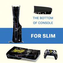 1 Set Waterproof Scratch-Resistant Printed Pattern Skin Stickers For Slim Game Console And Controller Personalized Decorative Protective Film - Multicolor - View 9
