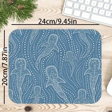 1pc Whale Shark Line Art Desk Mat, Minimalist Ocean Marine Creature Print Large Table Mat, Non Slip Desktop Protector For Home Office Decor - View 13