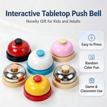Push-Button Desktop Hand Bell, Board Game Buzzer, Classroom Interaction Bell, Pet Training Summoning Bell, Party Toy Restaurant Service Bell - View 6