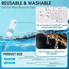 Introducing New Reusable Adhesive Cotton Swabs, Specially Designed For Earwax Removal. Each Box Contains 24 Pieces, Offering Two Size Options: Small Size Suitable For Children And Women, Large Size Specifically Designed For Adult Men. This Professional-Grade Tool Features A Built-In Adhesive Tip, Making The Cleaning Process Easy And Convenient, An Ideal Choice For Home Earwax Removal. - Multicolor - View 9