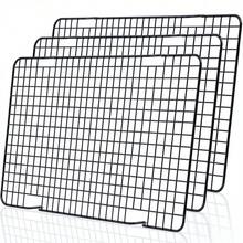 Black Non-Stick Cooling Rack, Large Square Cake Cooling Rack, Non-Stick Food Rack Suitable For Mooncakes, Bread, Cakes, Cookies Cooling Grid Baking Tool - Black - View 10