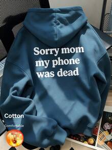 Autumn Winter Sorry Mom My Phone Was Dead Y2K - Cow Blue - View 4