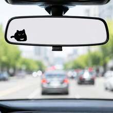 Cute Rearview Miror Stickers - 12 Pcs Cat Car Rear View Window Vinyl Decal Funy Black Peeking Waterprof Bumper Accessories For Women Auto Trucks Tumbler Vehicle Laptop Water Bottle Decor - CC - View 2