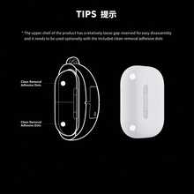 Apple Earphone Protective Case, 2 Interchangeable Pattern Cards (Little Ghost + Little Cat), 3D Lenticular Mirror Metal Shell, Pearl Hanging Chain, Anti-Drop, DIY Rhinestone Sticker, VibeShell Tech, Halloween Customized Edition - View 4