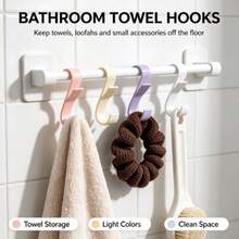 10Pcs No Drill Double S-Shaped Hooks, Radiator Clothes Drying Rack, Household Coat Hook, Heated Towel Rail Hanging Holder, Multi Purpose Hanging Bracket For Indoor Laundry, Home Storage & Daily Organizing, Practical Accessory For Bedroom And Bathroom - Multicolor - View 2