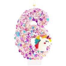 1-7 Number Birthday Candle,Happy Birthday Cake Candle, Unicorn Themed Party Supplies - Multicolor - View 16