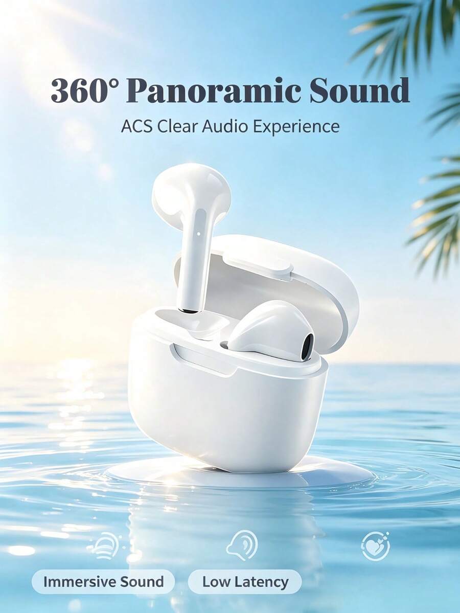 SZLWSM Fashionable Wireless Bluetooth Earphones, 5.3mm In-Ear Design, Powerful Bass, Super Long Battery Life, With Microphone, Suitable For Laptops, Tablets, Smartphones, Sports & Fitness. Christmas/Gift Choice. - W25 - View 1