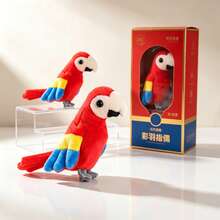 1pc Cute Parrot Hand Puppet, Fun Plush Parrot Toy, Flying Animal Hand Puppet, Suitable For Interactive Entertainment Perfect Birthday Holiday Gift For Children Desktop Decor Home Decoration For Friends Bestie Birthday Christmas Halloween - Multicolor - View 5