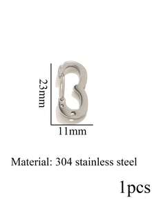 1 Pc Stainless Steel Digital Clasp, Spring Clasp For Necklaces And Bracelets-DIY Jewelry Making Supplies - Connector - View 7