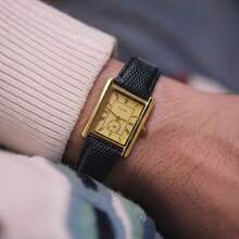 CILOA Men's Vintage Square Watch, Retro Classic Design, Suitable For Various Occasions, Perfect Holiday Gift - Gold - View 5