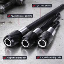 Quick Change Hex Wrench Universal Adapter, Converts Electric Drill And Manual Screwdriver, Suitable For Socket Wrenches, Drill Bits And All Hex Shank Tools - Black - View 10