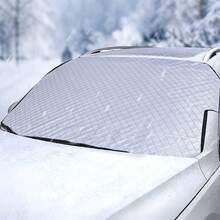 1pc Car Snow Cover, Car Sun Shade, Winter Car Snow Cover, Thickened Half-Coverage Windshield Frost & Snow Protection Cover, Winter Snow Cover, Anti-Freeze Windshield Frost Cover - Conventional - View 6