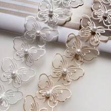 1 Yard Beaded Butterfly Embroidered Lace Trim, Skirt Hem Bag Curtain DIY Decorative Accessory - Lace - View 11