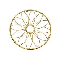 1pc Round Heat-Resistant Trivet Mat For Hot Dishes - Decorative Hollow Flower Design, Heat-Resistant Pot Holder, Non-Slip Metal Coaster, Suitable For Dining Table And Kitchen Countertop - View 6