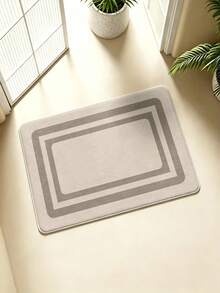 SANJIANGDI 1pc Multi-Layer Nested Spiral Square Frames Kitchen Mat, 0.6mm Faux Cashmere Material, Soft And Machine Washable, Suitable For Kitchen, Hallway, Bathroom, Living Room, Outdoor Entrance, And Toilet, Usable Year-Round And Adaptable To Various Occasions - Multicolor - View 9
