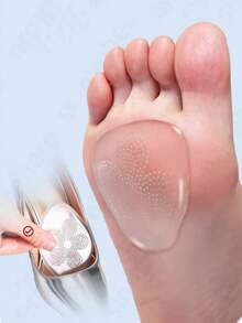 Bantalan Kaki Depan Silikon untuk Sepatu Hak Tinggi, Lembut, Menyerap Guncangan, Anti Gesekan dan Anti Selip, Bantalan Sol Depan Tak Terlihat Perekat Sendiri untuk Sandal Musim Panas - Clear - View 1