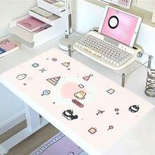 Leather Desk Mat Protector Japanese Pixel Cat High Beauty Leather Table Mat Beautiful Girl Dormitory Desktop Decoration Mat Office Study Desk Mat - View 4